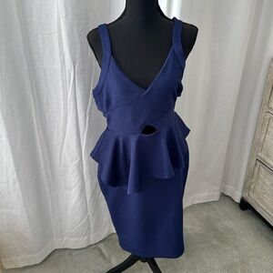 Blue body con dress